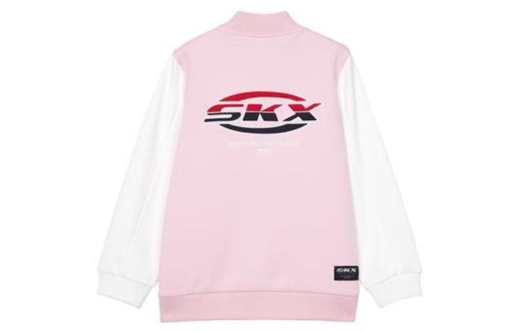 (GS) Skechers SKX Classic Alliance Series Logo Printed Jacket 'Pink White' P122G031