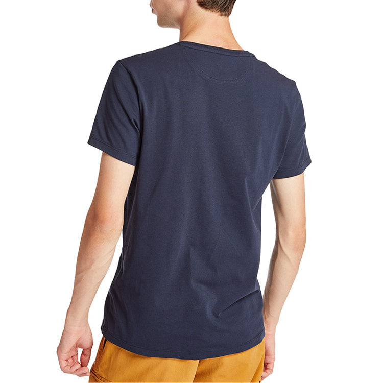 Men's Timberland Outdoor Round Neck Short Sleeve Blue A1MH6433