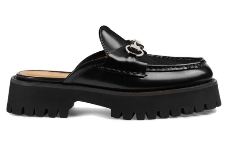 (WMNS) Gucci Mule with Horsebit 'Black Leather' 764207-DS800-1000