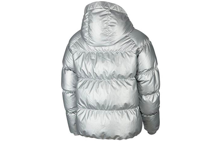 Nike Metallic hooded With Down Feather Jacket Silver BV4709-096