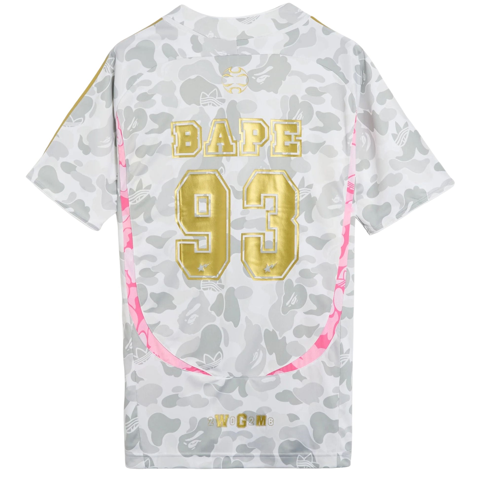 adidas x BAPE Teamgeist T-Shirt Asia Sizing 'White Grey Multi Color' KU5996