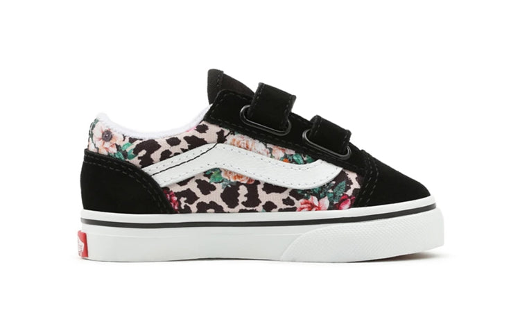 Vans Toddler Leopard Floral Old Skool Low-Top Sneakers Black TD VN000D3Y7TJ