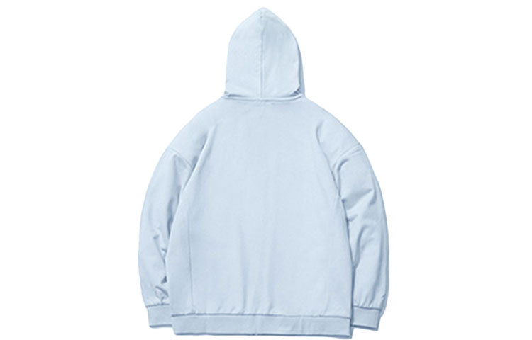 Li-Ning Living Series Alphabet Embroidered Solid Color Sports Hoodie Jacket Blue AWDQD26-3