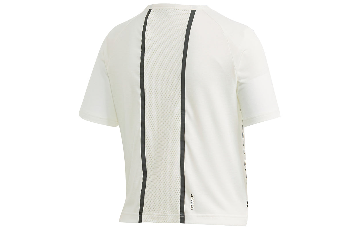 (WMNS) adidas Crop Tee Athleisure Casual Sports Round Neck Short Sleeve Jade White T-Shirt GH7369