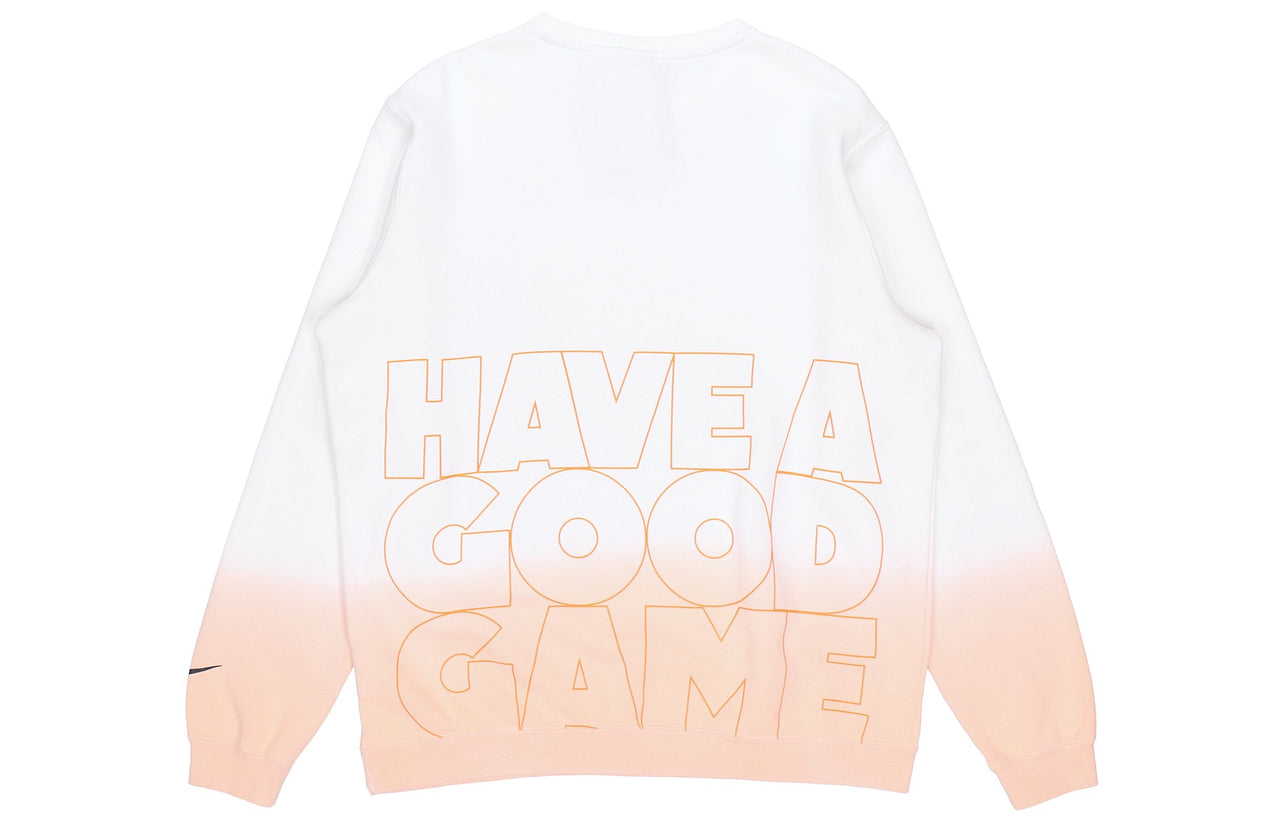 Men's Nike Logo Gradient Printing Round Neck White DO6937-100