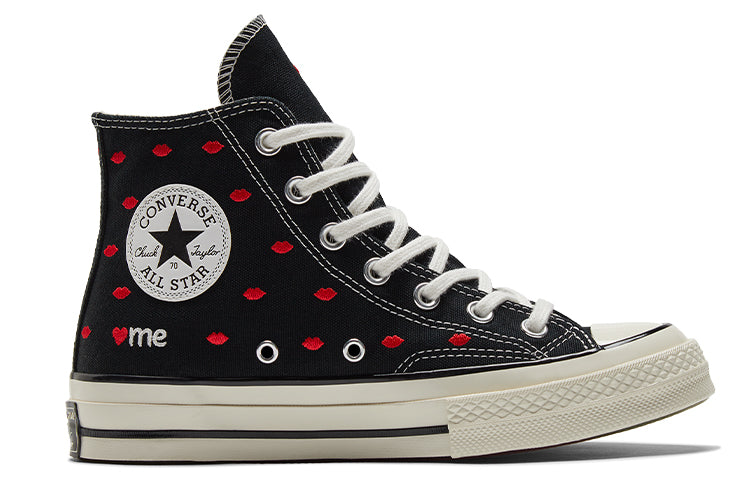 Converse Chuck 70 Embroidered Lips High 'Love Me - Black' A01600C