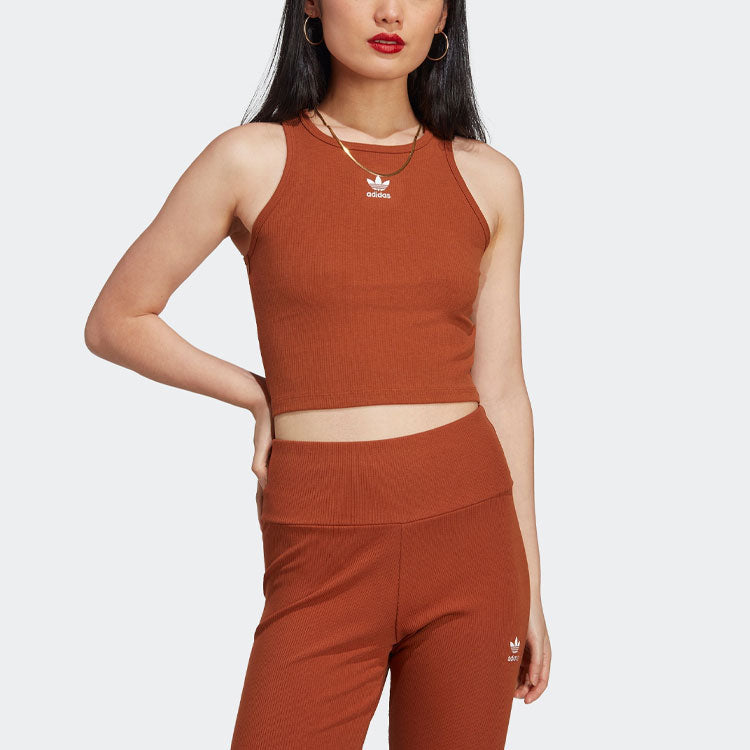 (WMNS) adidas Originals Rib Tank T-Shirt 'Brown' IL9627