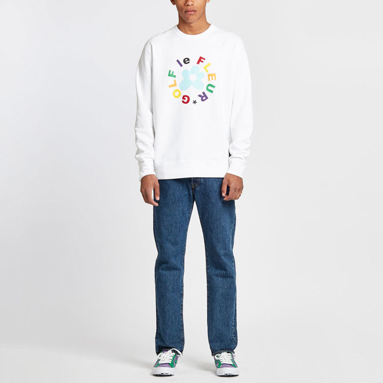 Converse x Golf Le Fleur Crew Sweatshirt 'White' 10009027-A02