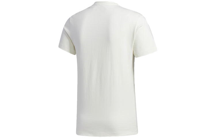 adidas neo x M GDTM Tee Yellow Crossover Printing Round Neck Sports Short Sleeve White GL7241