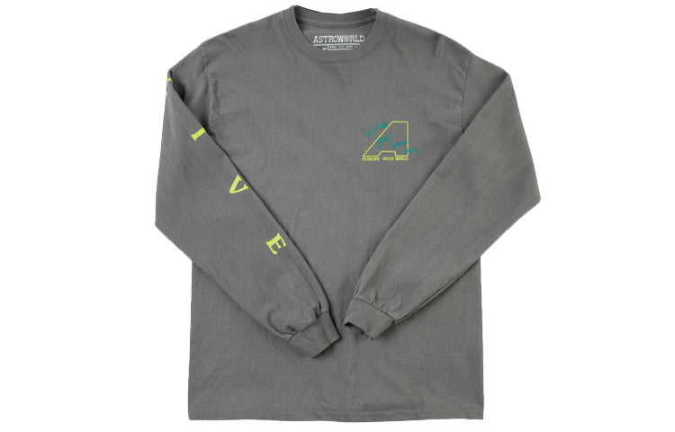 Travis Scott Cactus Jack Astroworld Printing Swea Long T-Shirts 'Grey' TC-38