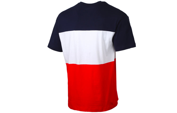 PUMA Contrasting Colors logo Knit Breathable Short Sleeve 'Navy White Red' 586041-06