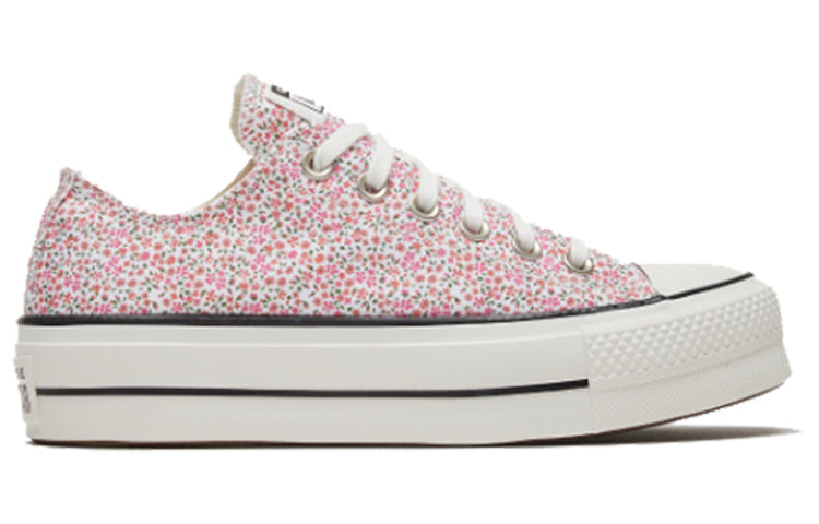 (WMNS) Converse Chuck Taylor All Star Platform Low 'Vintage Floral - Egret' 568378C