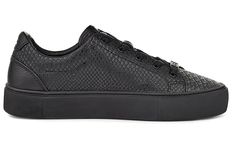 (WMNS) UGG Cakewalk Zilo snake pattern Skateboarding Shoes Black 1109457-BEXT