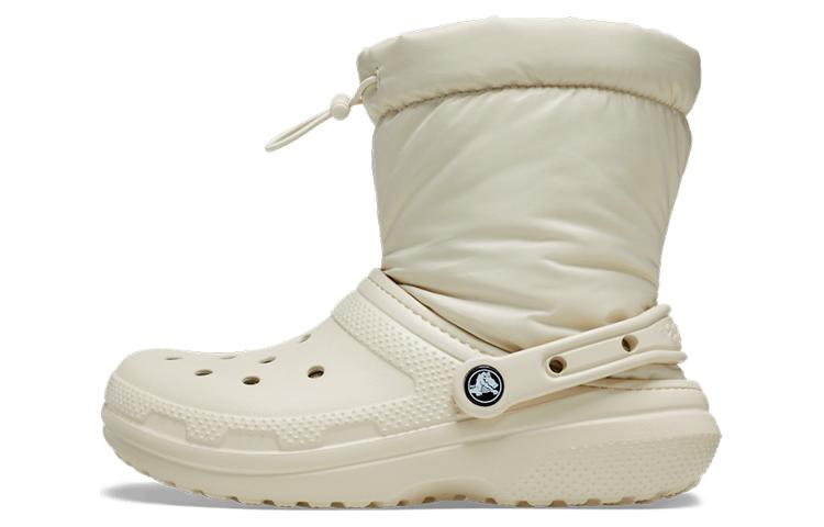 (WMNS) Crocs Classic Lined Neo Puff Boots 'Beige' 206630-2Y2