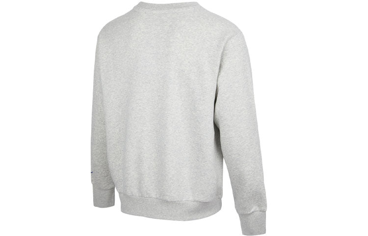 Nike NBA Eam 31 Courtside Logo Printing Fleece Stay Warm Knit Pullover Round Neck Gray DH9183-050
