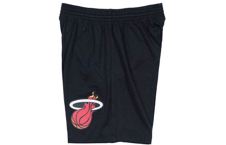 Mitchell & Ness NBA Swingman Shorts Miami Heat Road 1996-97 'Black Red' SMSHGS18239-MHEBLCK96