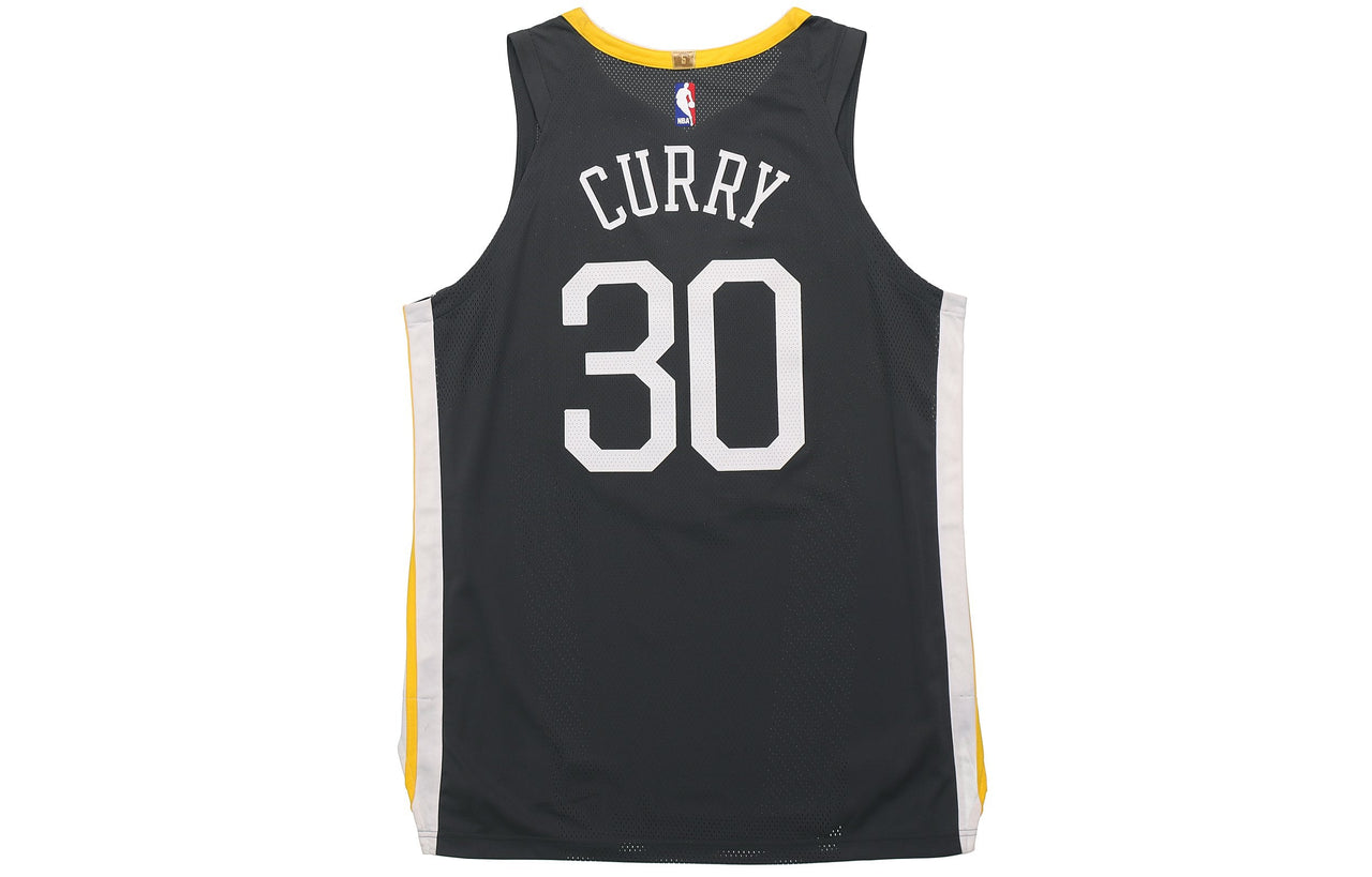 Nike Golden State Warriors Statement Edition Stephen Curry 30 AU Jersey GSW 'Black Yellow' 863152-060