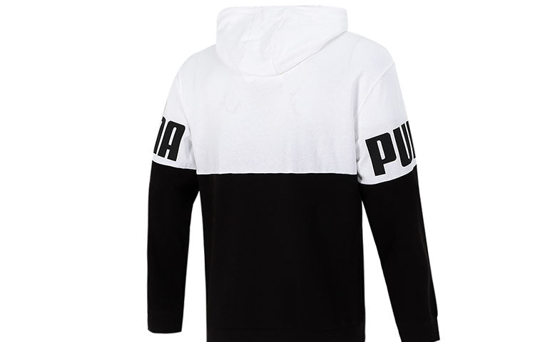 PUMA Logo Printing Sports Breathable Black White Colorblock 'Black White' 847723-02