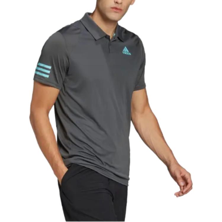 adidas Club Tennis 3-Stripes Polo Shirt 'Grey' HB8028
