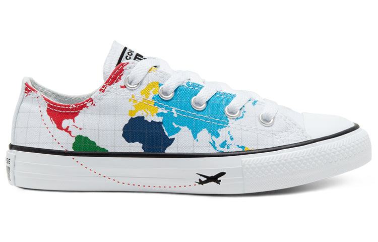 Converse Chuck Taylor All Star World Map 'White Blue Red' 668458C