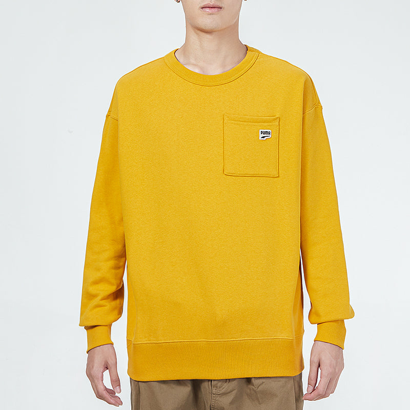 PUMA Small Logo Pocket Sweatshirt 'Yellow' 533036-37