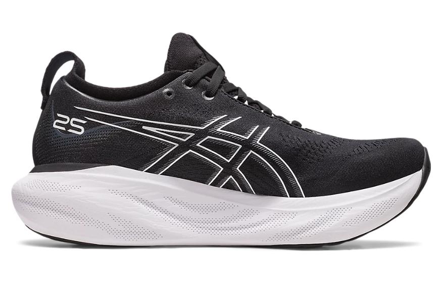 (WMNS) ASICS Gel-Nimbus 25 Wide 'Black Pure Silver' 1012B437-001