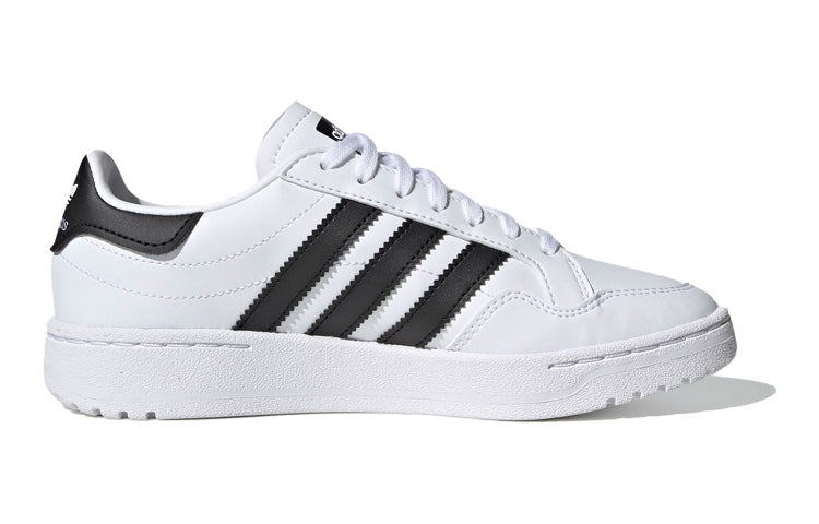 (GS) adidas originals Team Court J 'White Black' EF6815