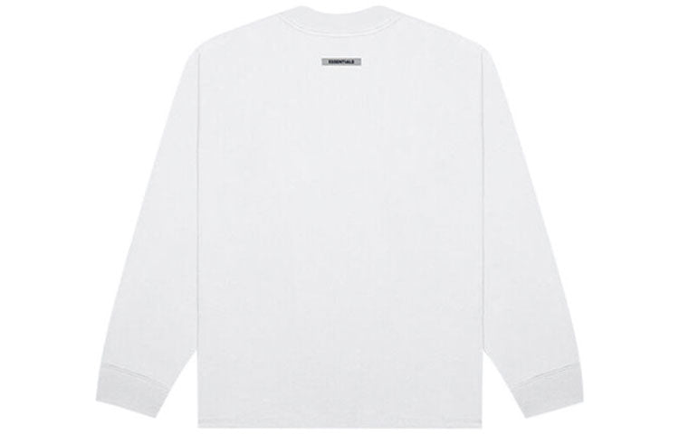 Fear of God Essentials SS20 3D Silicon Applique Boxy Long Sleeve T-Shirt 'White' FOG-SS20-293