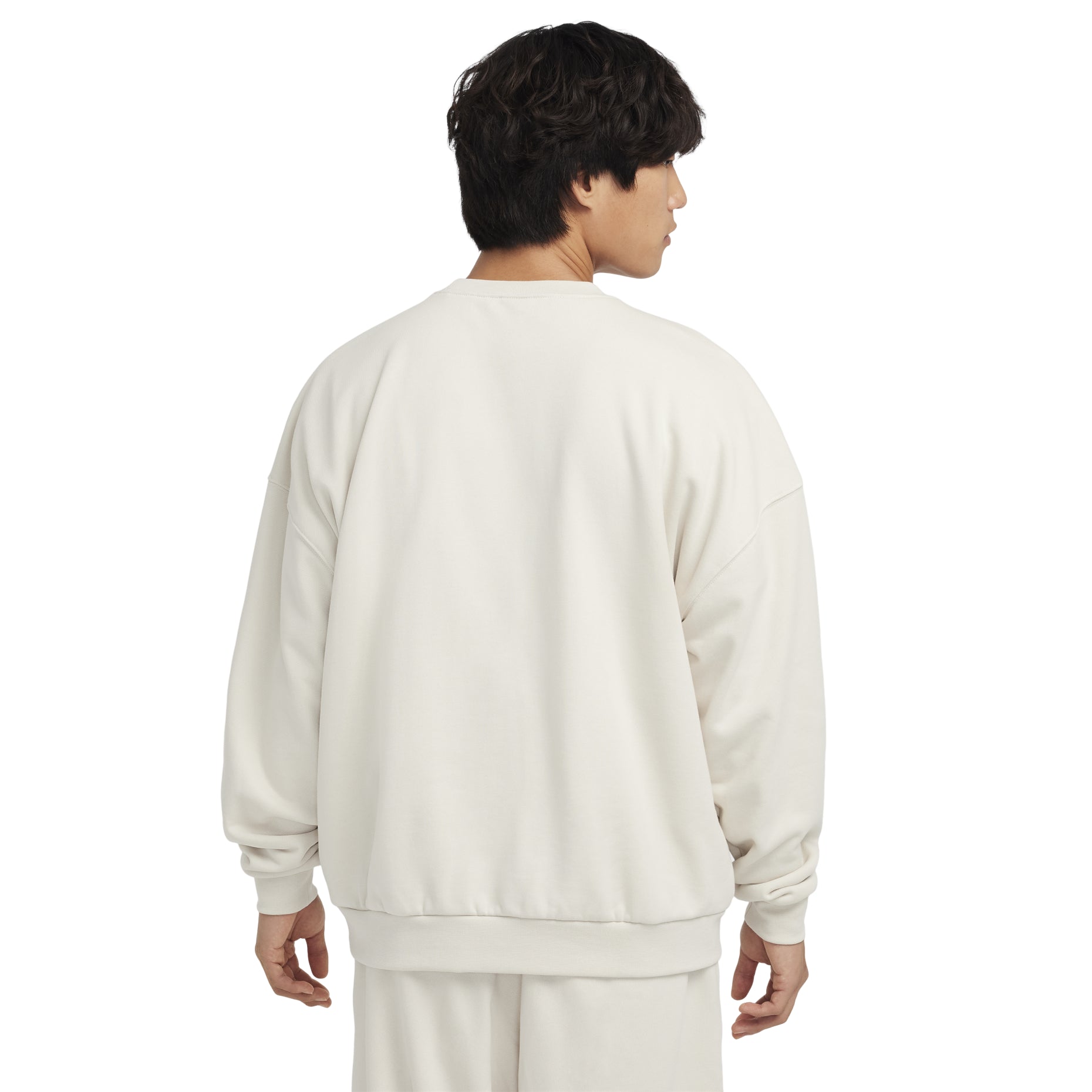 Nike Club Fleece Oversized French Terry Crew Top Asia Sizing 'Beige' HJ1820-104