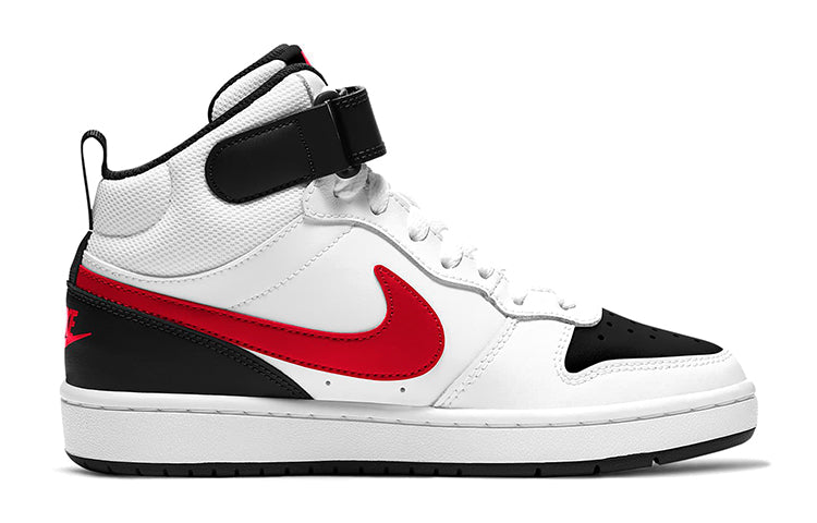 (GS) Nike Court Borough Mid 2 'White University Red' CD7782-110