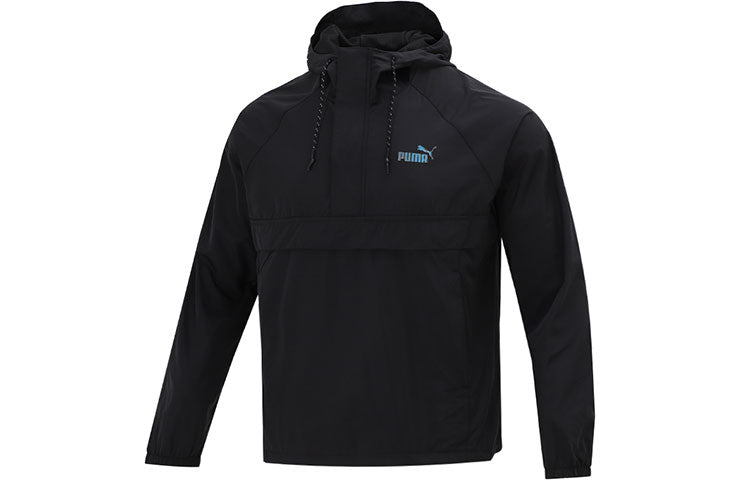 PUMA Logo Pattern Printing Loose Hooded Jacket Couple Style Black 537015-01