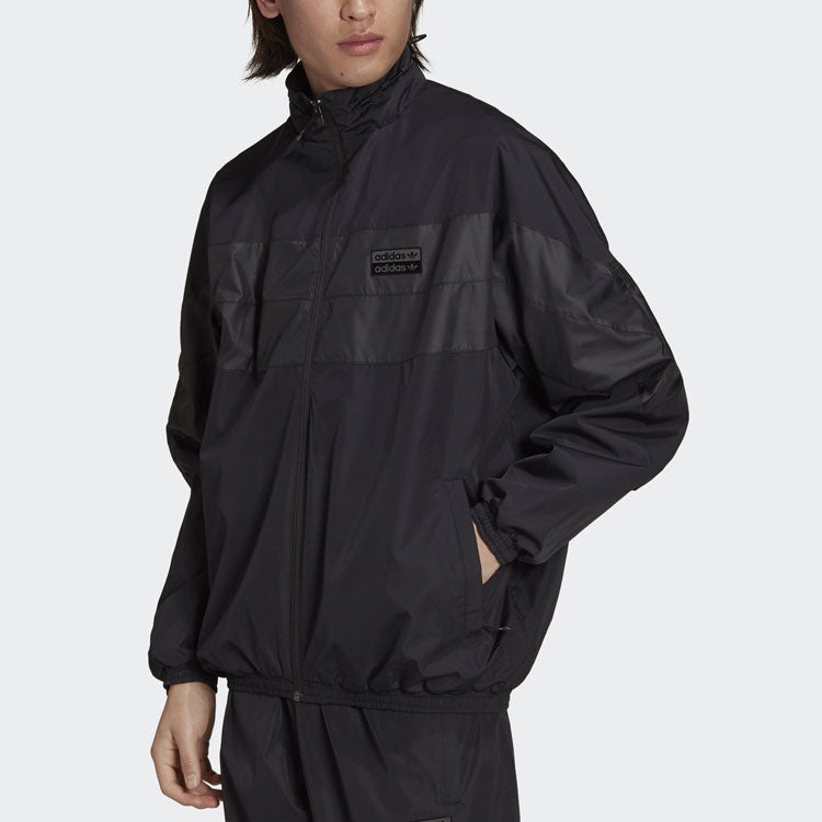 adidas originals R.y.v. Tt Q4 Splicing Athleisure Casual Sports Jacket Black H11477