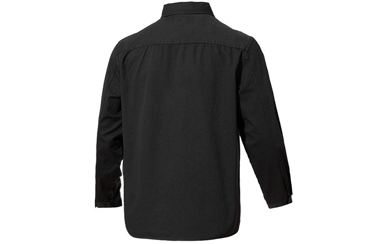 Converse Twill Long Sleeve Button Down 'Black' 10022012-A02