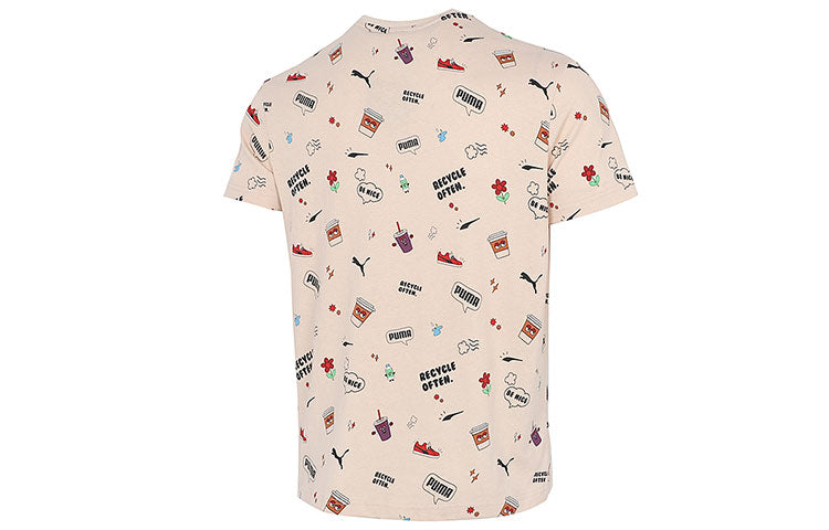 PUMA Awareness Aop Tee Sports Alphabet Printing Short Sleeve 532033-68
