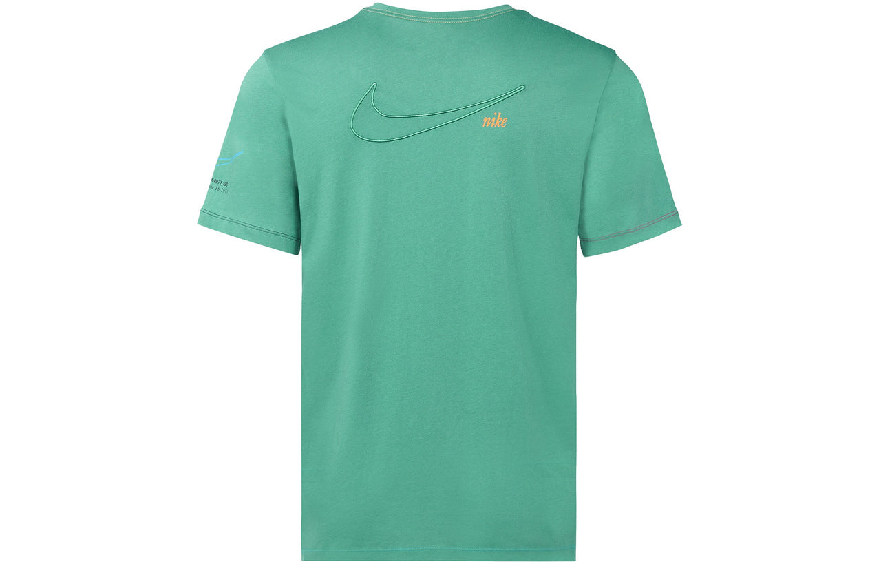 Men's Nike Nsw Tee Swoosh 50 Lbr Casual Sports Breathable logo Printing Short Sleeve Light Green T-Shirt DJ1394-350