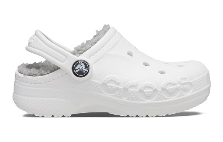 (PS) Crocs Classic Baya Lined Clog 'White Grey' 207500-11H
