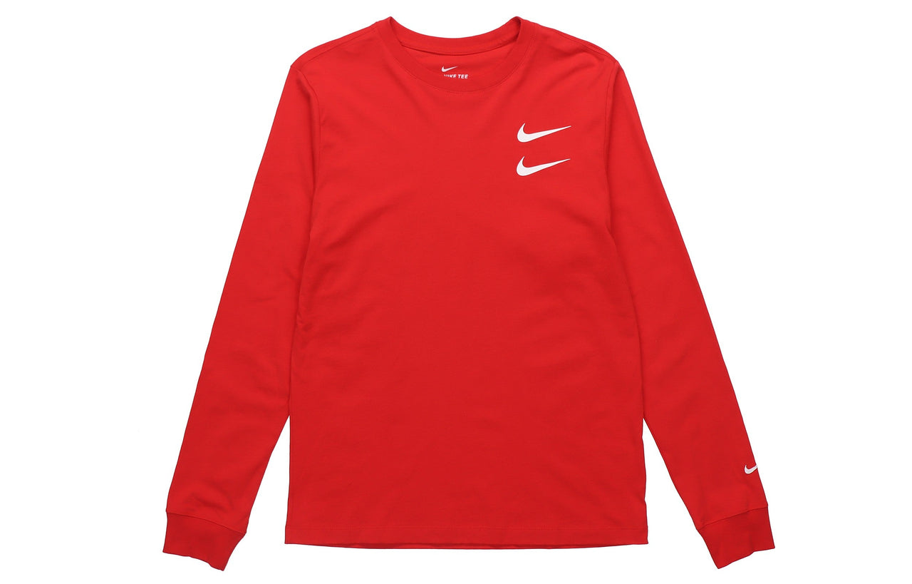 Men's Nike Printing Round Neck Long Sleeves Red T-Shirt CK2260-657
