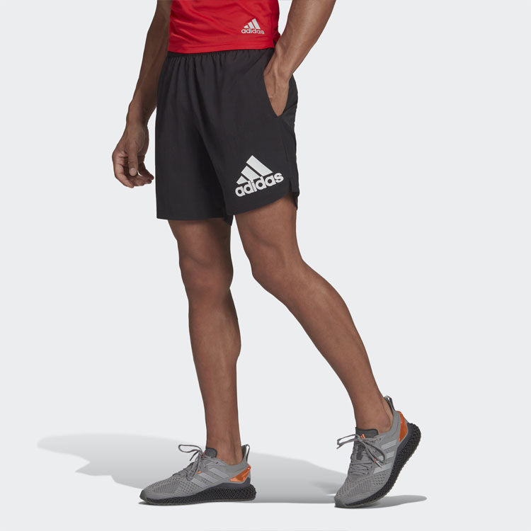 adidas Logo Printing Sports Running Shorts Black H59883