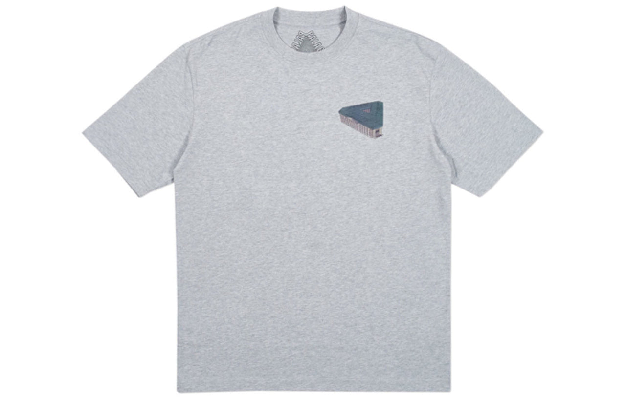 PALACE Palazzo Grey Marl Creative Printing Short Sleeve Unisex Gray P18SS003