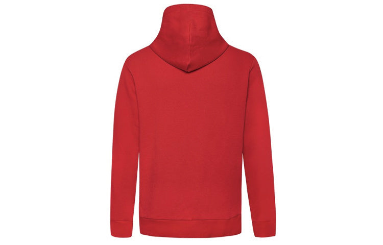 Converse Finger Letter Print Hooded Drawstring Sweatshirt Red 10019083-A02