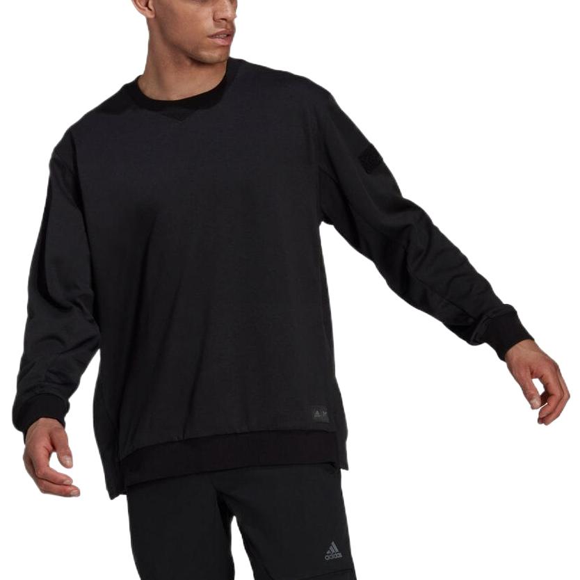 Men's adidas Casual Round Neck Pullover Black HH8114