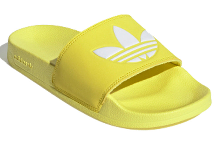 (WMNS) adidas originals Adilette Lite Slipper 'Yellow White' FU9140