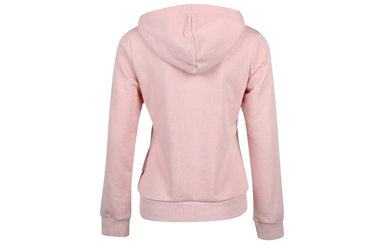 (WMNS) PUMA Essentials Logo Hoodie 'Pink White' 586595-15
