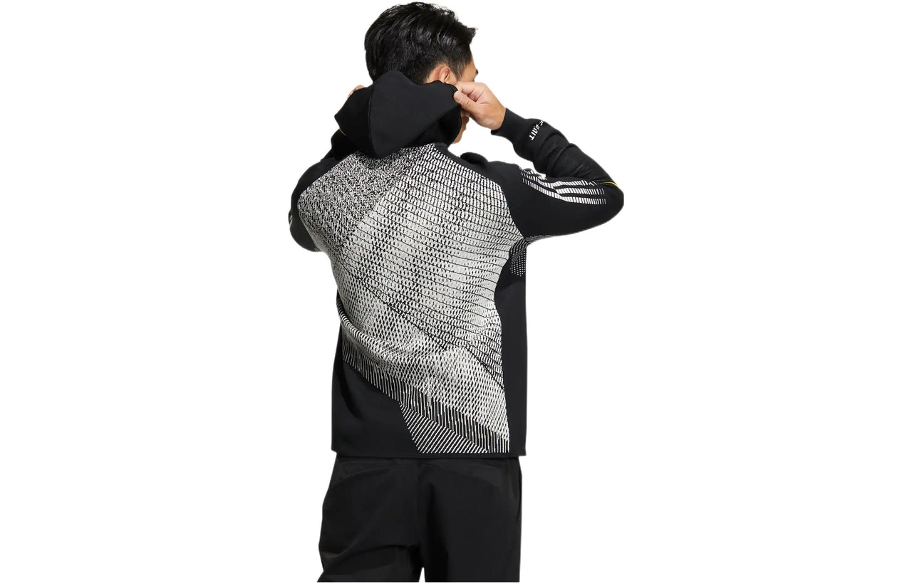adidas Statement Primeknit Hooded Jacket 'Black' HG4129