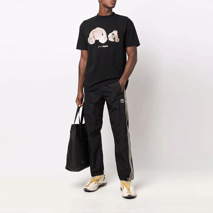 Palm Angels FW21 Spray PA Bear Classic T-shirt 'Black' PMAA001F21JER0271060