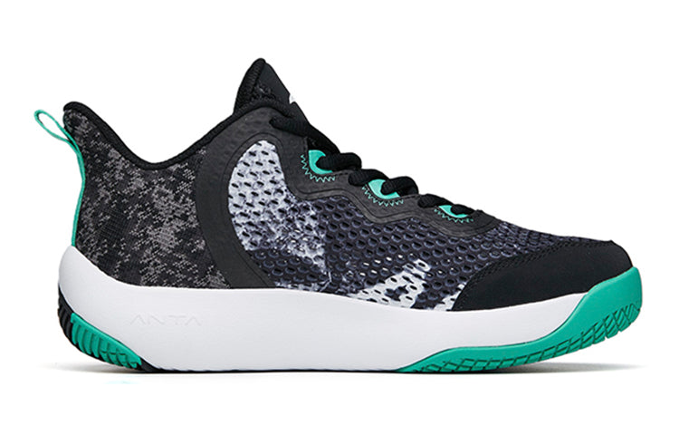 (GS) ANTA Basketball Series Sneakers 'Black Green White' 312221103-3