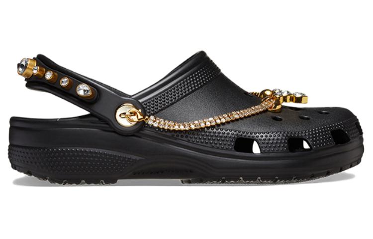 (WMNS) Crocs Classic Tiara Clogs 'Black Gold' 209684-001