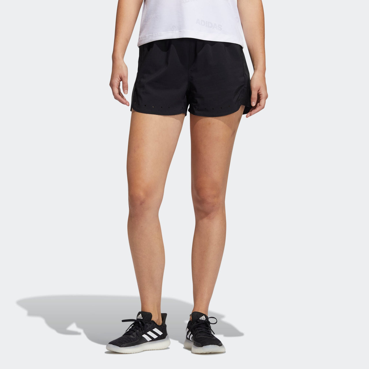 (WMNS) adidas Elev Wvn Pacer Yoga Casual Sports Breathable Shorts Black GP4684