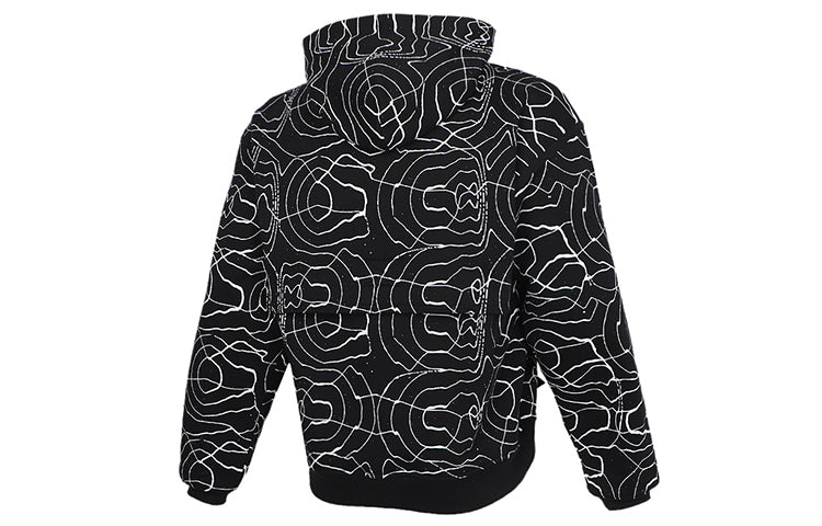 Men's Converse Athleisure Casual Sports Splash Ink Printing Hooded Fleece Lined Pullover Full Print 10022229-A01