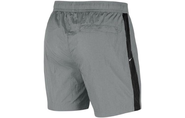Men's Nike Alphabet Printing Elastic Waistband Straight Sports Shorts Gray CJ4905-073